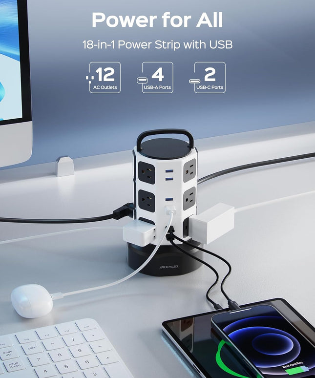 Power Strip Tower Surge Protector