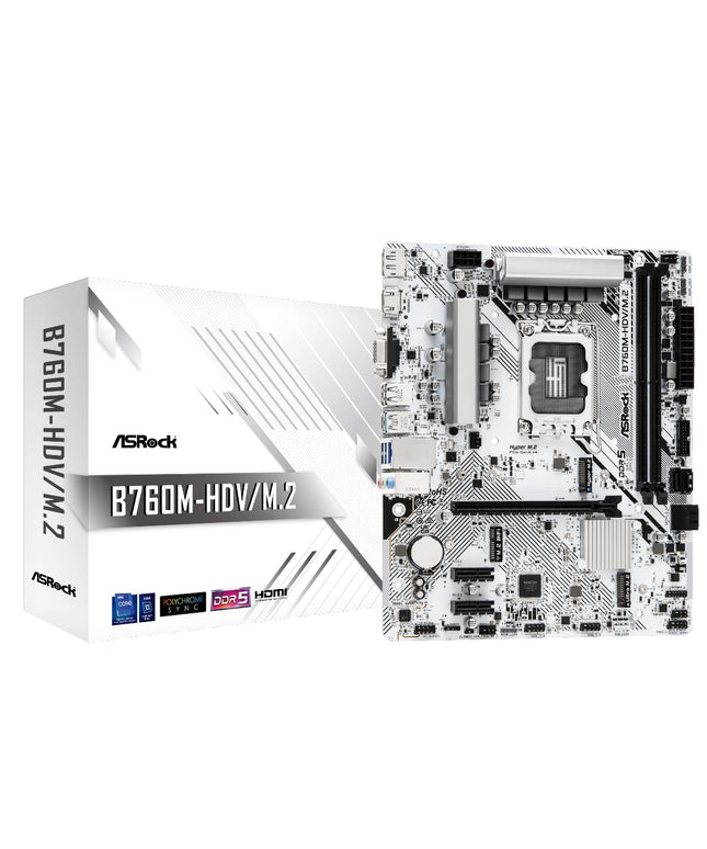 ASRock Motherboard B760M-HDV/M.2 Intel 12th and 13th Generation CPU