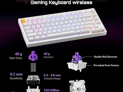 P1 HE 75% Wireless Mechanical Gaming Keyboard