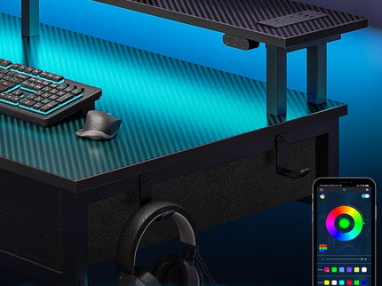 Rolanstar 39" Computer Desk with Power Outlets