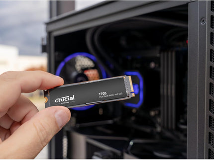 Crucial T705 2TB PCIe Gen5 NVMe M.2 SSD - Up to 14,500 MB/s - Game Ready - Internal Solid State Drive (PC) - +1mo Adobe CC - CT2000T705SSD3