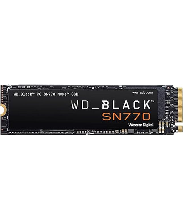 WD_BLACK 1TB SN770 NVMe Internal Gaming SSD Solid State Drive - Gen4 PCIe, M.2 2280, Up to 5,150 MB/s - WDS100T3X0E - [Previous Generation]