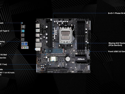 ASRock B650M PG Lightning WiFi 6E AMD Ryzen
