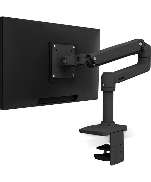 Ergotron LX Single Monitor Arm – Desk Mount, Fits Monitors up to 34", 7–25 lbs, VESA 75x75/100x100 – Matte Black