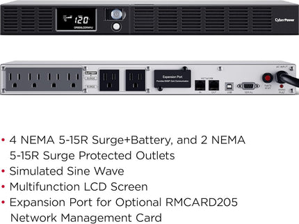CyberPower OR500LCDRM1U Smart App LCD UPS Battery