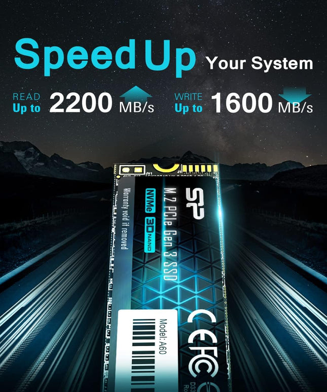 Silicon Power 1TB - NVMe M.2 PCIe Gen3x4 2280 SSD (SP001TBP34A60M28)