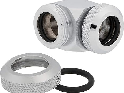 Corsair Hydro X XF 90° 12mm OD Fittings – 4 Pack, Chrome