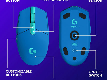 Logitech G305 LIGHTSPEED Wireless Gaming Mouse – 12K DPI HERO Sensor