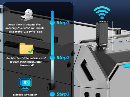 2 in 1 USB Bluetooth Adapter for PC, AX900 2.4G/5G