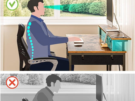 Rolanstar 47" Computer Desk with Power Outlets