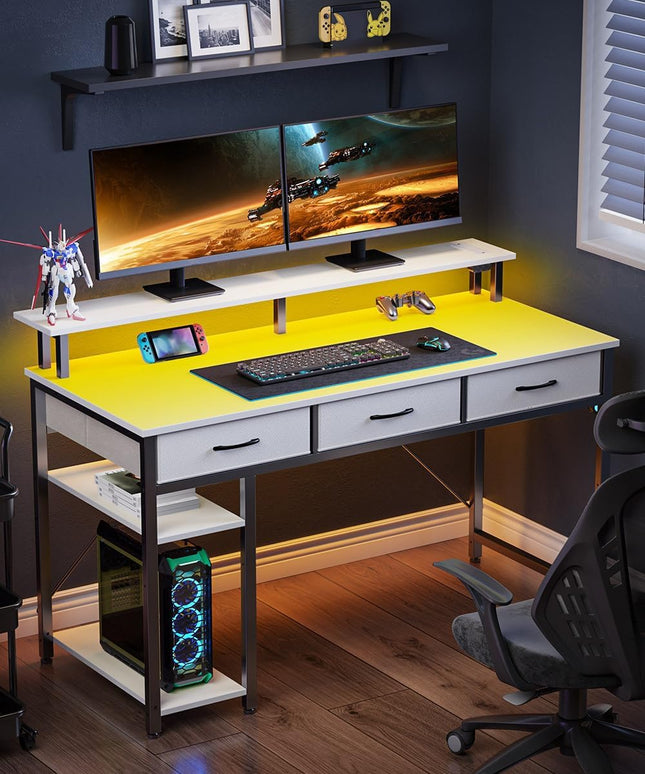 Rolanstar 47" Computer Desk with Power Outlets