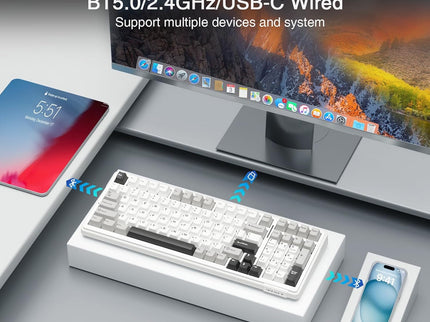 AULA F99 Wireless Mechanical Keyboard – Tri-Mode