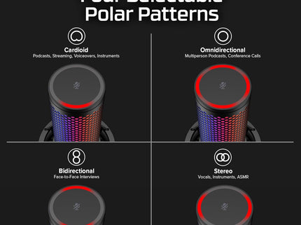 HyperX QuadCast 2 S – USB Microphone with RGB, Shock Mount