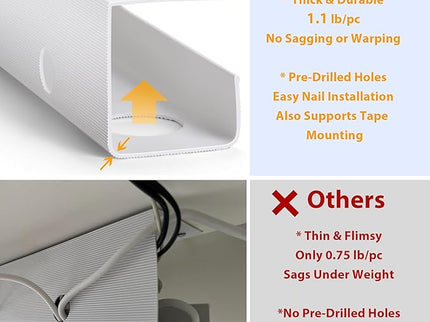 ZhiYo 2-Pack Large Cable Management Tray