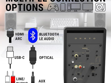 Onkyo GX-30ARC Powered Speakers with USB-C