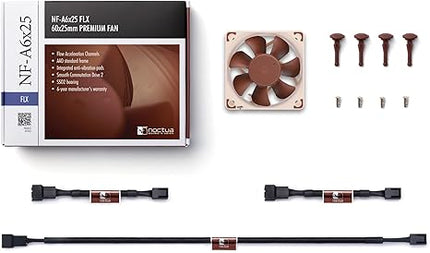 Noctua NF-A6x25 FLX, Premium Quiet Fan, 3-Pin