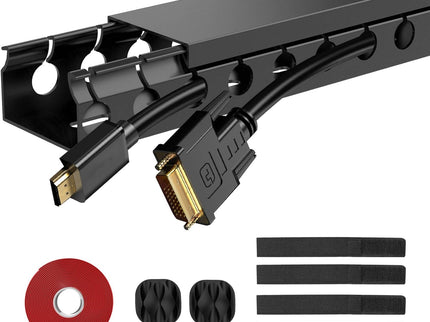 Cable Raceway Kit – 154" (10×15.4") Open Slot Wire Covers