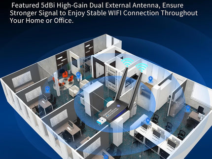 USB 3.0 WiFi Adapter for PC Desktop