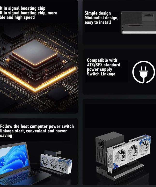 GPU Enclosure for Laptop with Oculink Interface