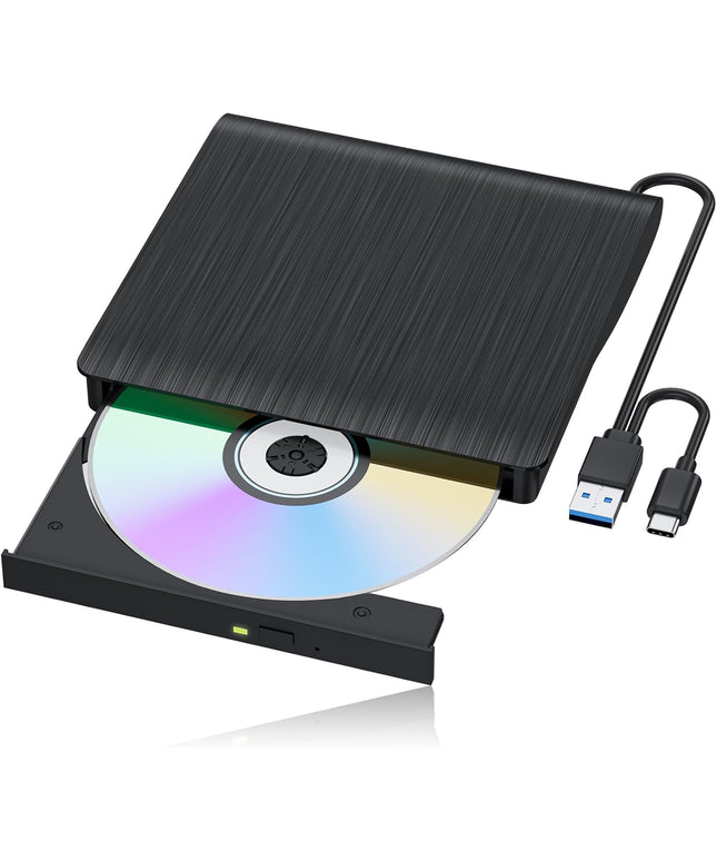 External CD/DVD Drive for Laptop, USB 3.0