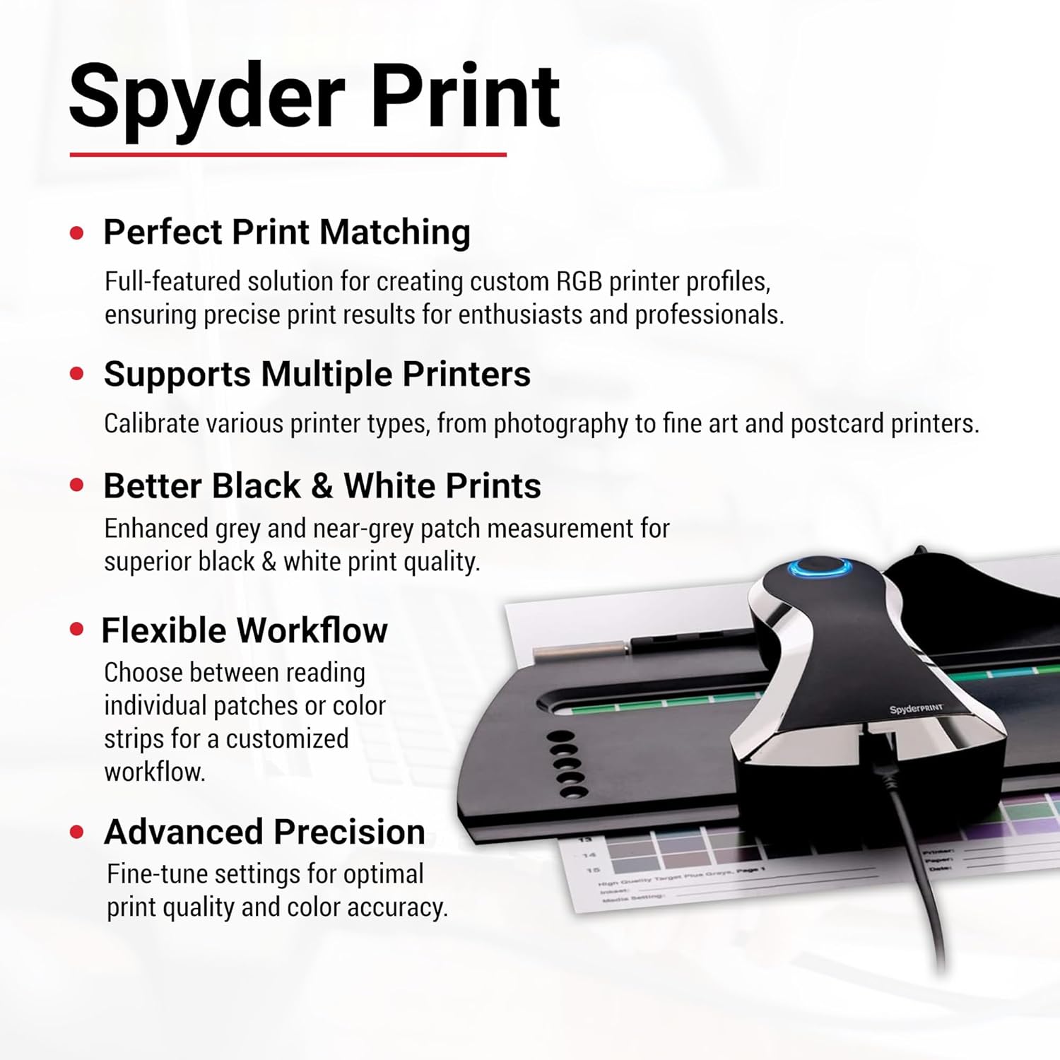 Datacolor Spyder Print Studio: Ultimate Kit for Complete Photo Color Management from Capture Through Editing to Print