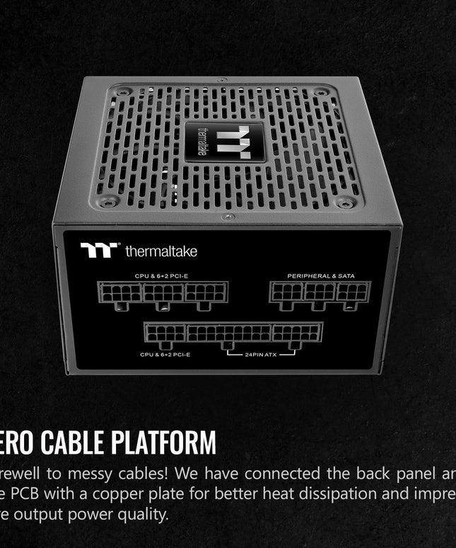 Thermaltake GF1 (2024) Fully Modular ATX 850W Power Supply