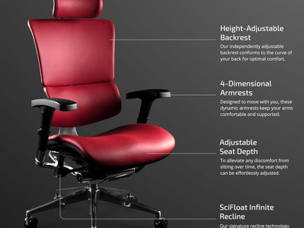 X-Chair X4 Executive Chair – Red Leather