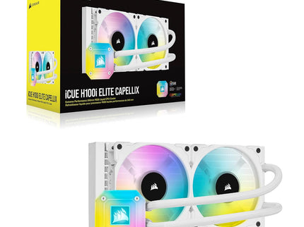 Corsair iCUE H100i Elite Capellix Liquid CPU Cooler for Desktop - White