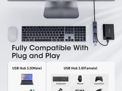 FORIDA USB to USB Hub Long Cable