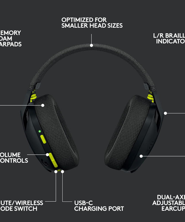 Logitech G435 Wireless Gaming Headset – Black