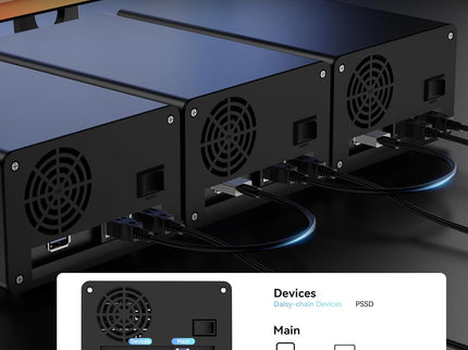 Aluminum Dual Bay Hard Drive Enclosure with Cooling Fan