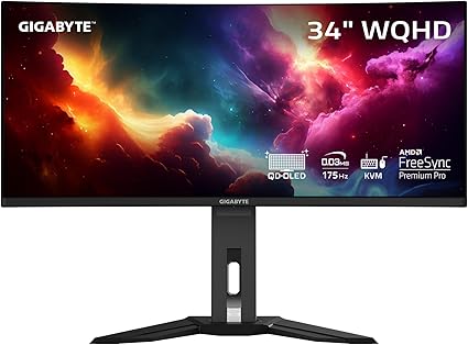 GIGABYTE MO34WQC 34" QD-OLED Curved Gaming Monitor