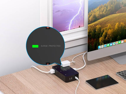 Power Strip Surge Protector with 12 Outlets 4 USB Port