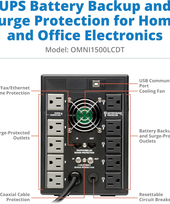 Eaton Tripp Lite series OMNI1500LCDT 1500VA UPS Battery