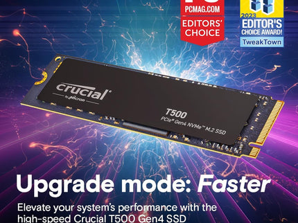 Crucial T500 1TB Gen4 NVMe M.2 Internal Gaming SSD