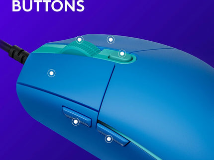 Logitech G203 Wired Gaming Mouse – 8K DPI,