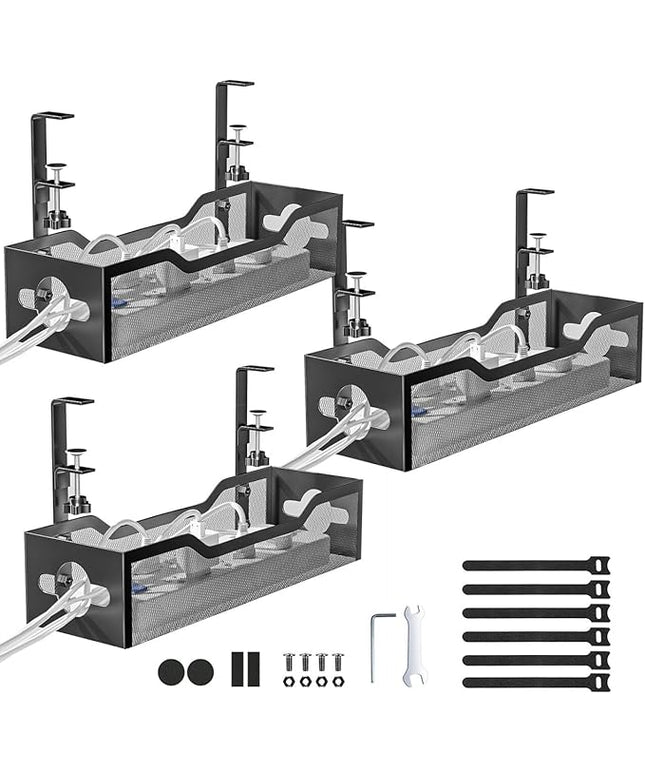 ChatGPT said:  Under-Desk Cable Management Tray 3-Pack
