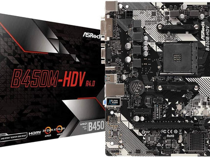 B450M-HDV R4.0 AMD B450 AM4 Socket Ryzen 2000