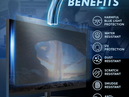 2-Pack 27" Removable Anti-Glare Blue Light Screen Protector