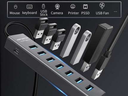 4Ft 7-Port USB 3.0 Hub