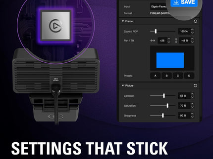 Elgato Facecam 4K – 4K60 Studio Webcam