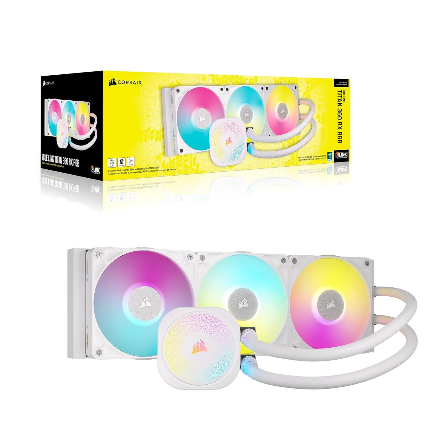 : Corsair iCUE Link Titan 360 RX RGB Liquid CPU Cooler (360mm AIO)