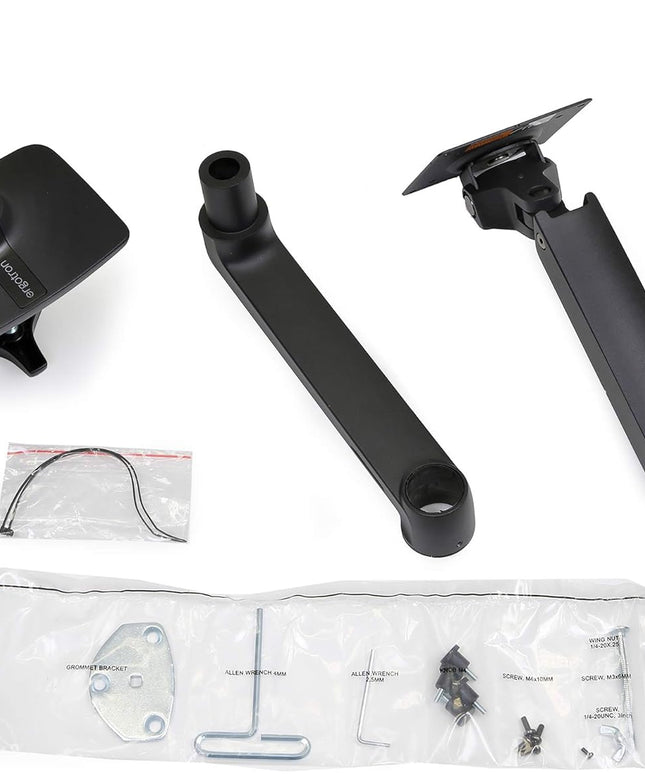 Ergotron LX Single Monitor Arm – Desk Mount, Fits Monitors up to 34", 7–25 lbs, VESA 75x75/100x100 – Matte Black