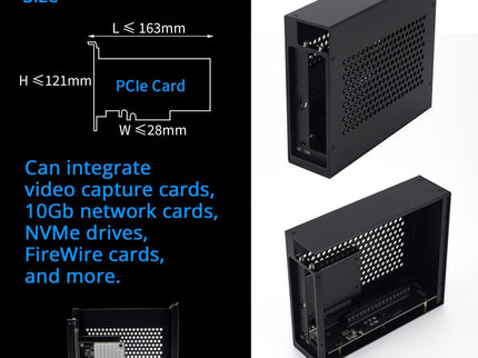 Thunderbolt 3 to PCIe Card Dock with one PCIe 3.0 x16 Slot Input