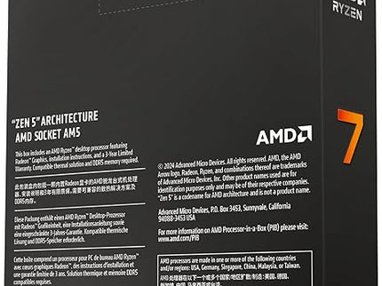 AMD Ryzen™ 7 9700X 8-Core, 16-Thread Unlocked Desktop Processor