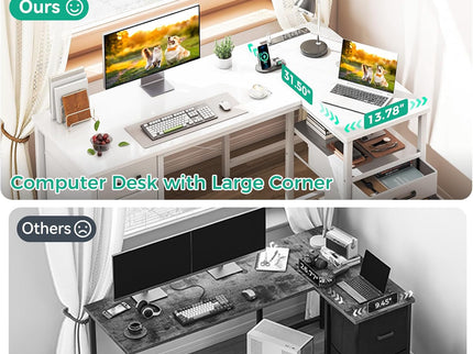 Coleshome L-Shaped Desk