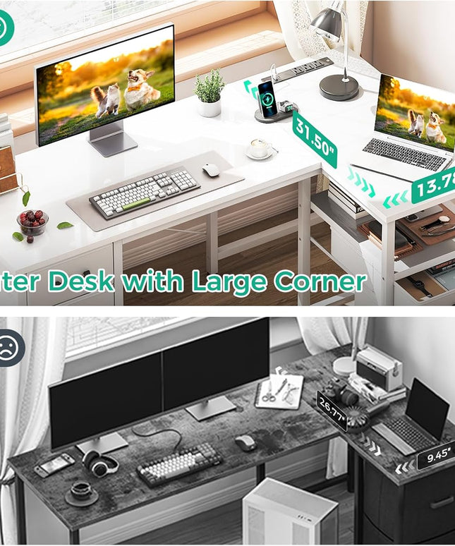 Coleshome L-Shaped Desk