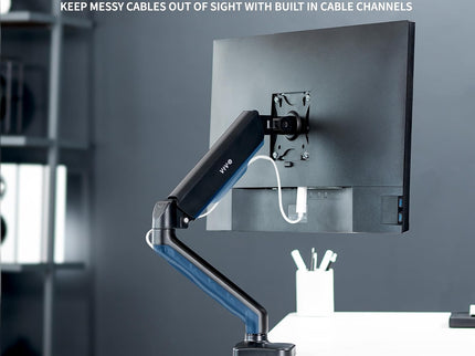 VIVO Single Monitor Desk Mount – Mechanical Arm, Fits 17–32" Screens, Height Adjustable, VESA Compatible – STAND-V001O