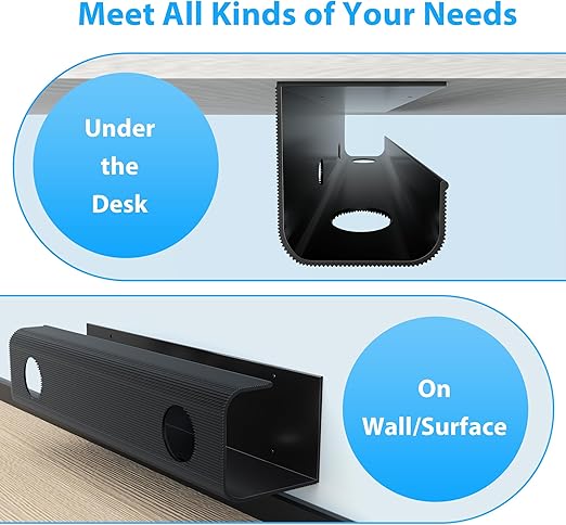 ZhiYo 2-Pack Large Cable Management Tray