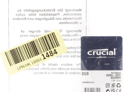 Crucial 8GB DDR4 RAM 3200MHz (PC4-25600)